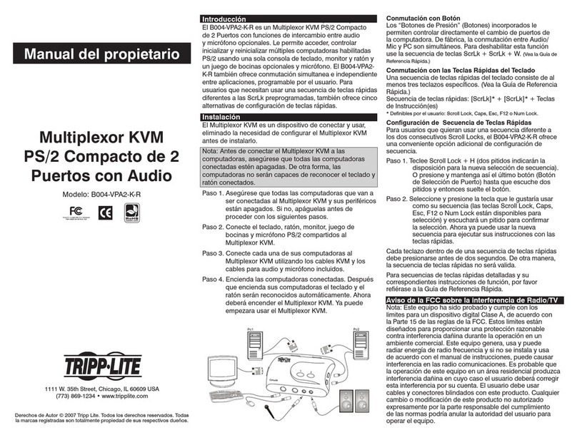 Tripp Lite B004-VPA2-K-R Manual del propietario