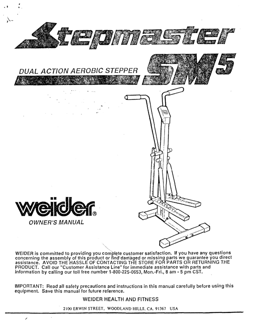 Weider Sm5 Stepmaster Dual Action User manual