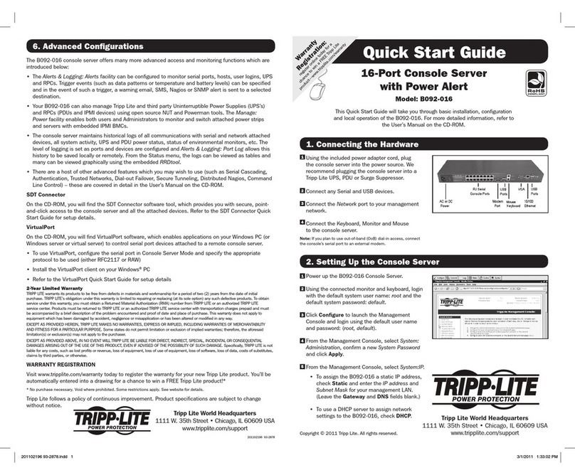 Tripp Lite B092-016 User manual