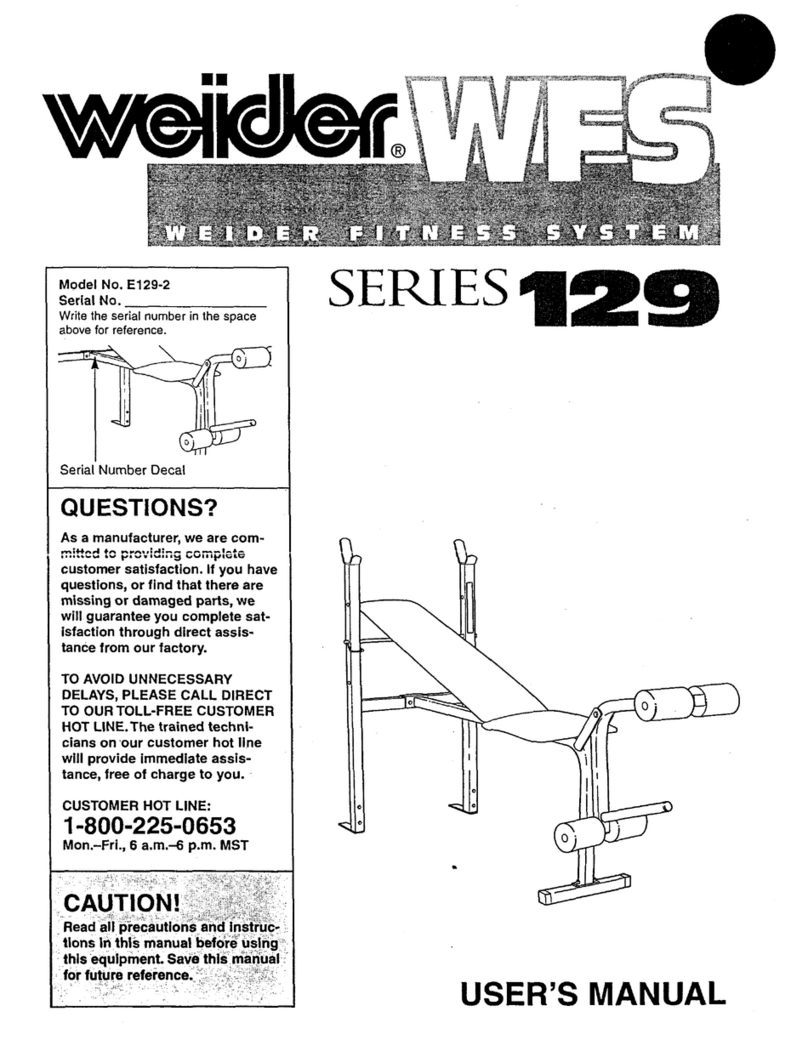 Weider Wfs Series 129 User manual