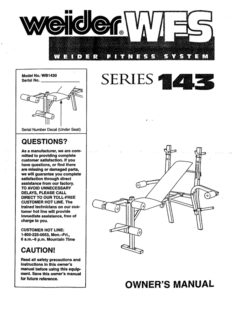 Weider Wfs Series 143 User manual