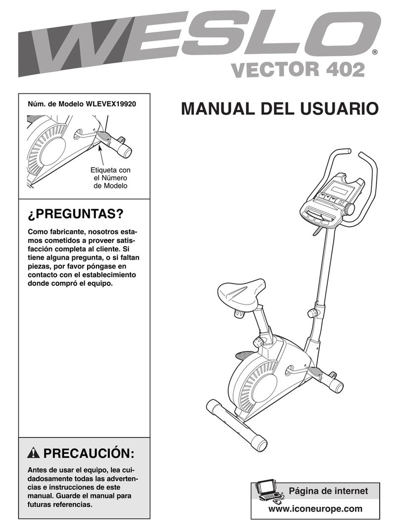 Weslo Vector 402 User guide
