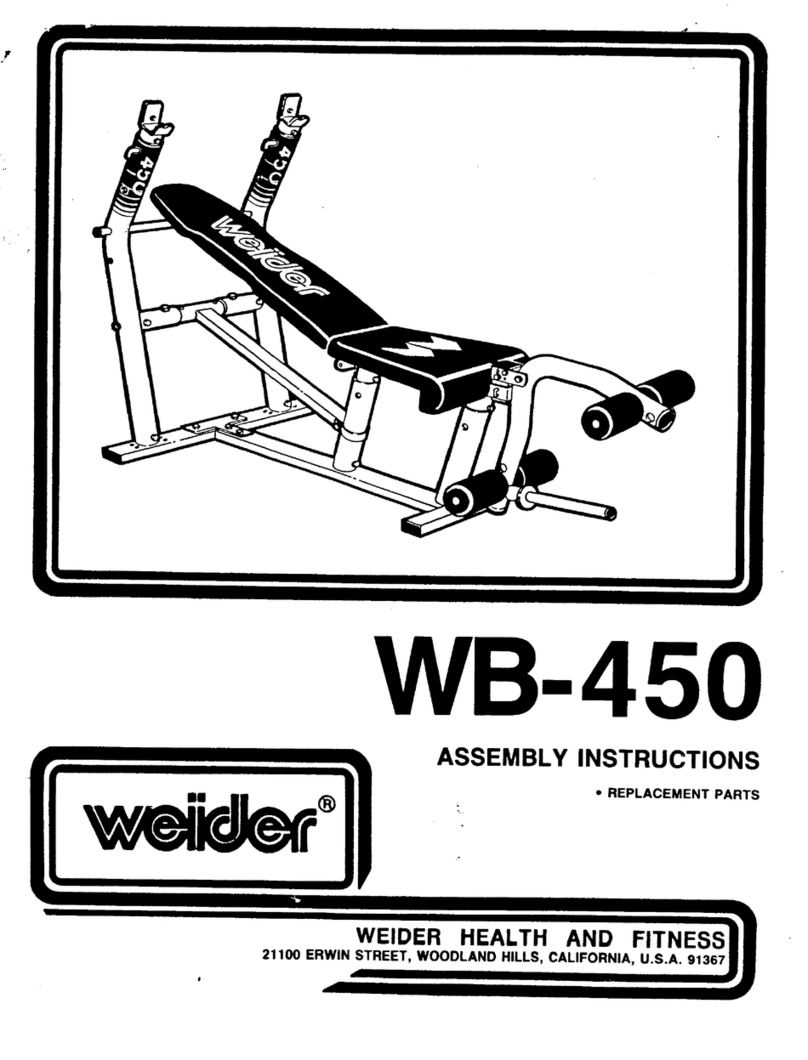 Weider Wb-450 Bench User manual