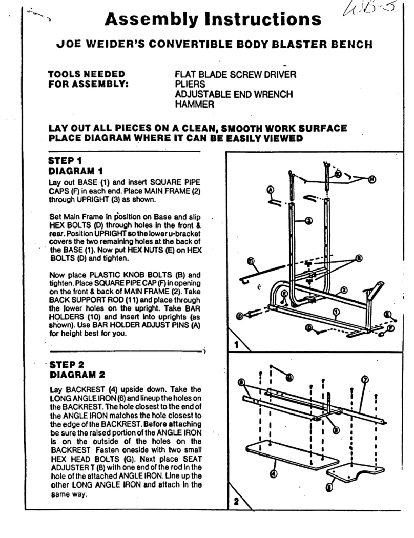 Weider Wb-5 Bench User manual