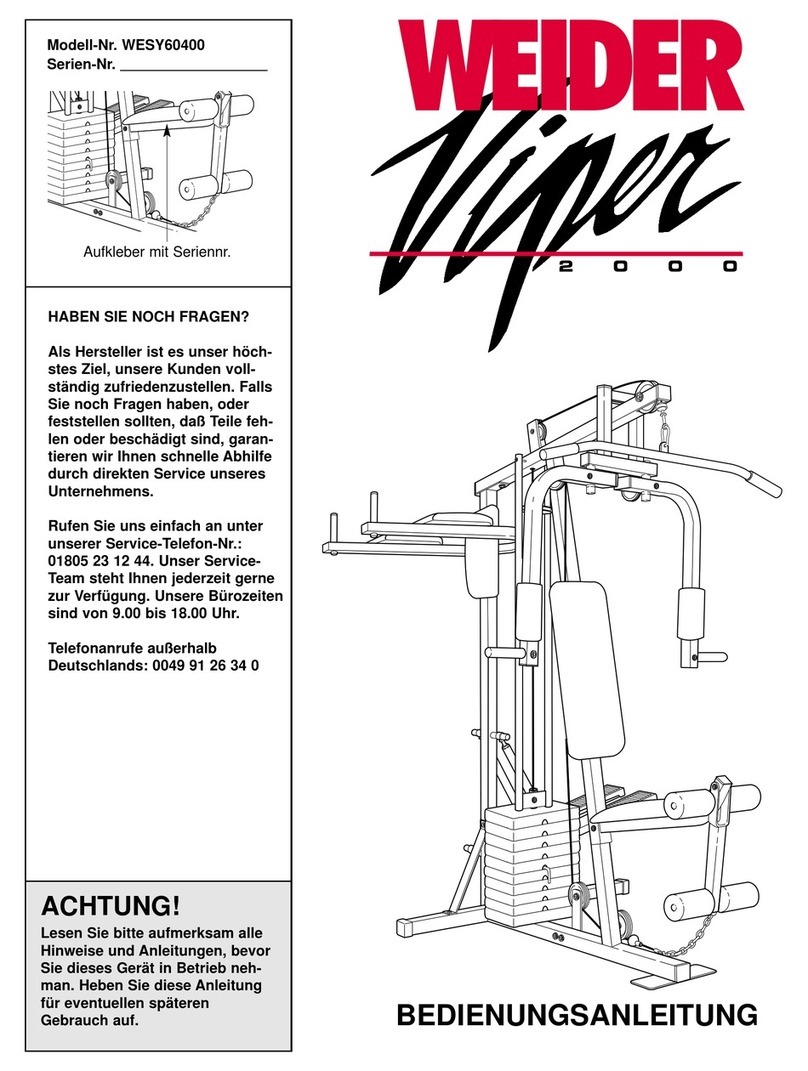 Weider Viper 2000 Bedienungsanleitung