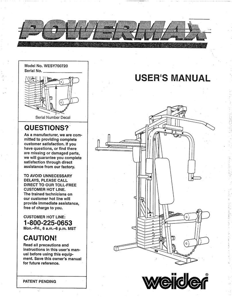 Weider Wesy70072powermax manual