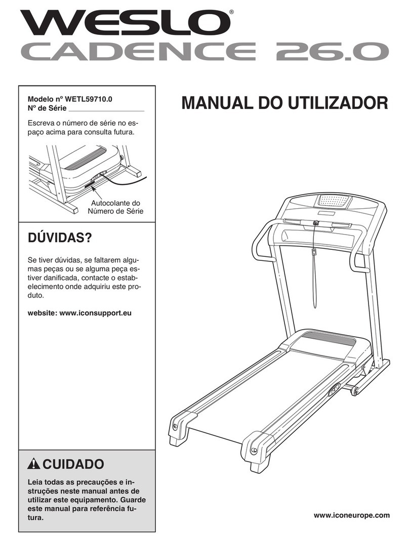 Weider Welso Cadence 26.0 Treadmill Setup guide Weider Welso Cadence 26.0 Treadmill Setup guide