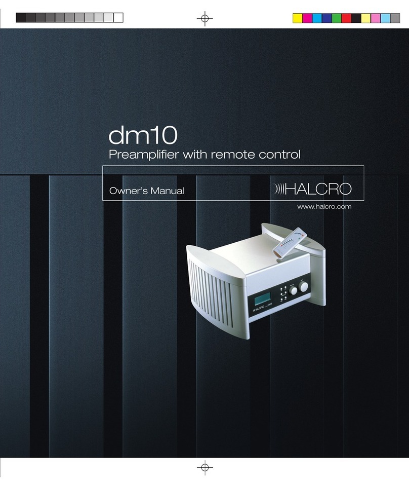 Halcro DM10 User manual