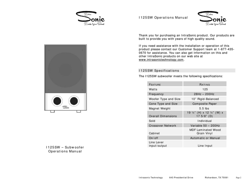 Intro Sonic I125SW Operation manual