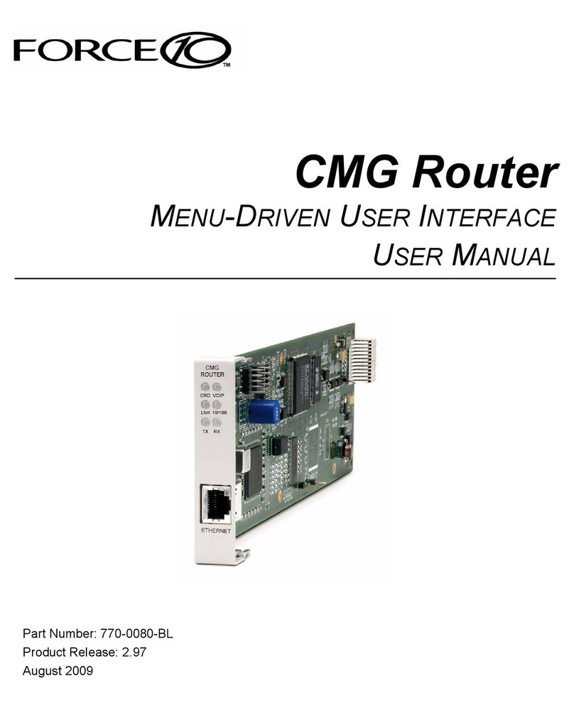 Force 10 CMG Router user manual