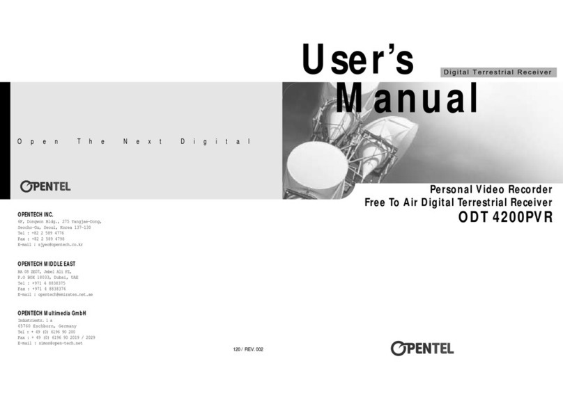 Opentech ODT 4200PVR User manual