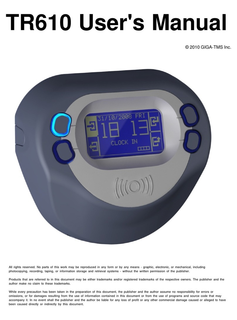 GIGA-TMS PROMAG TR610 user manual
