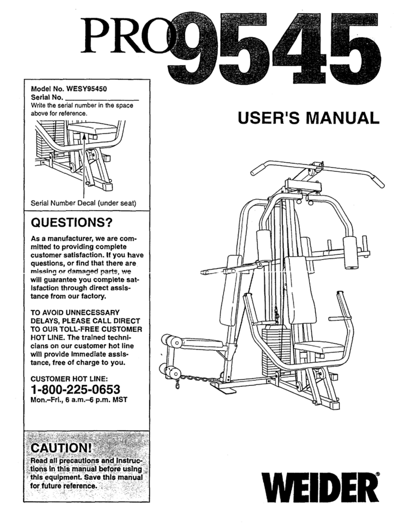 Weider Pro 9545 manual