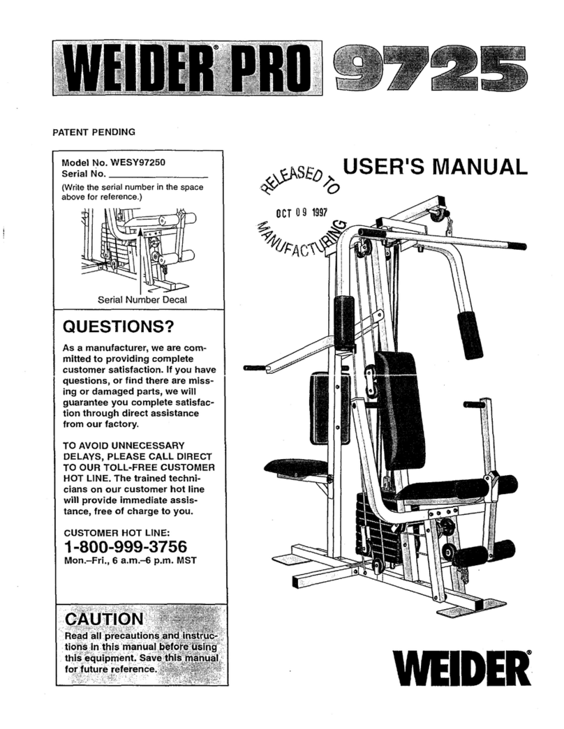 Weider Pro 9725 manual