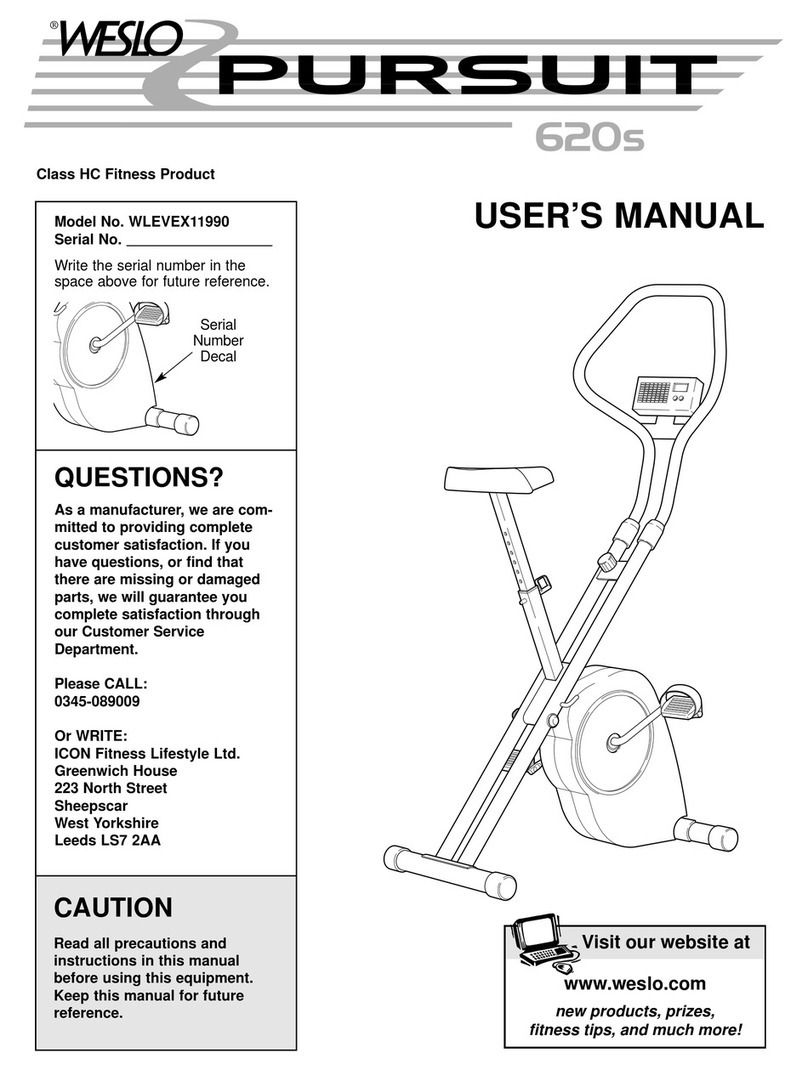 Weslo Pursuit 620s manual