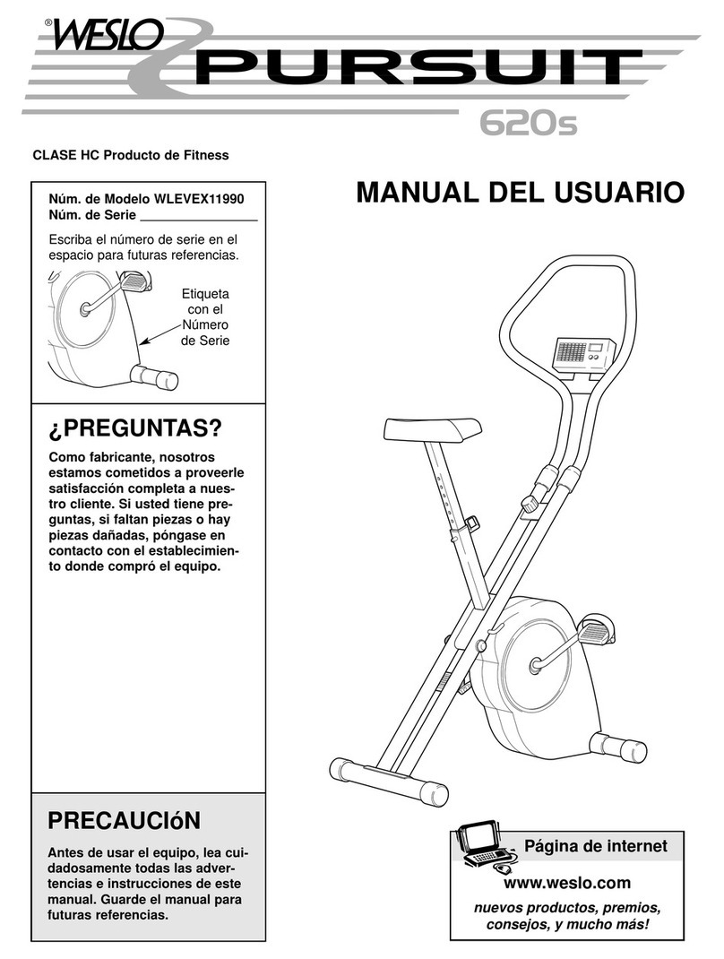 Weslo Pursuit 620s Manual Del Usuario