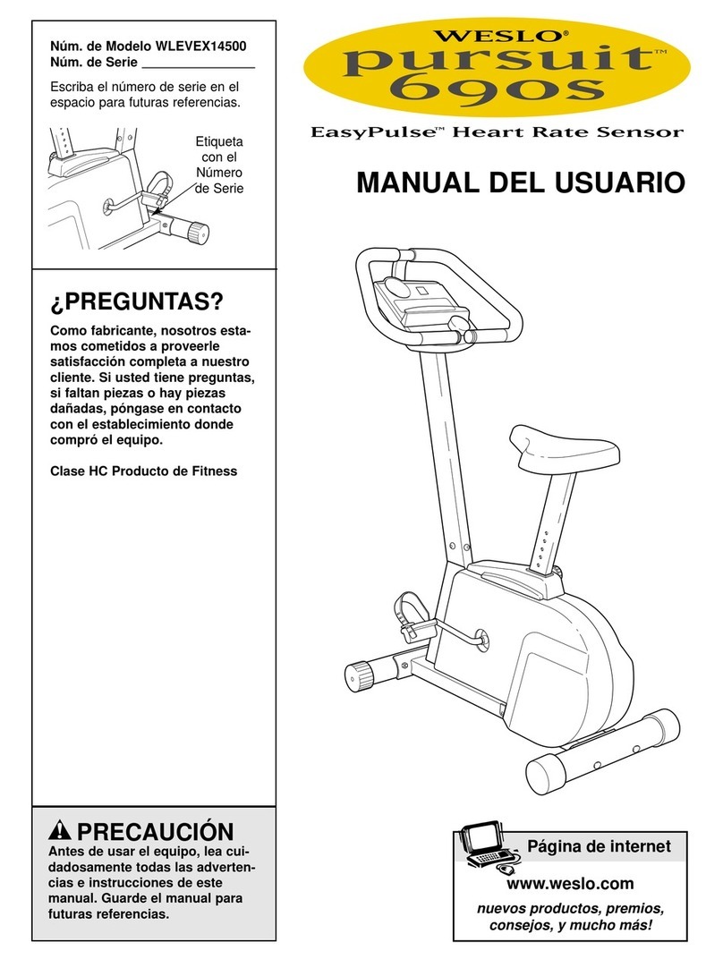 Weslo Pursuit 690s User guide