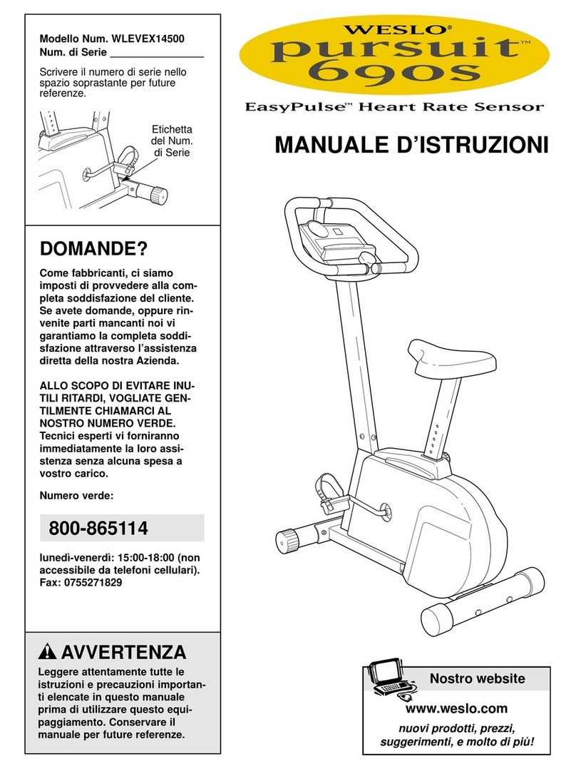 Weslo Pursuit 690s Manuale d'istruzioni