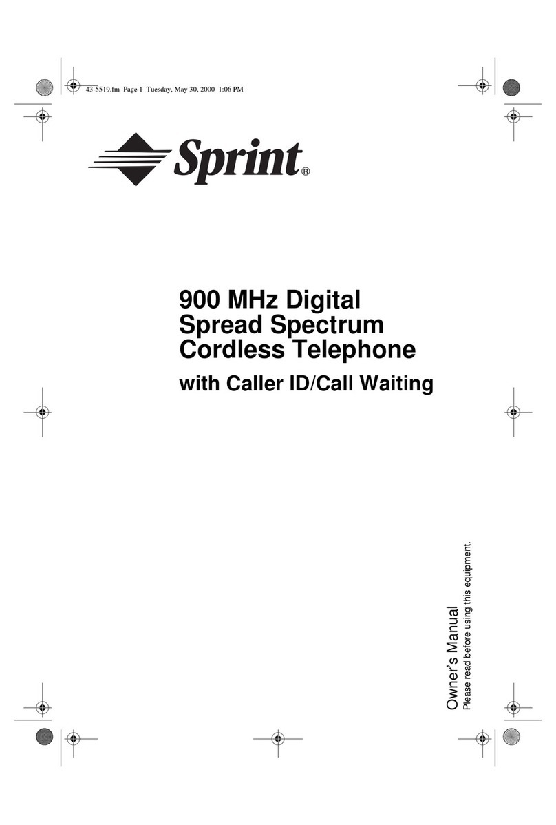 Sprint Spread Spectrum Cordless Telephone owner's manual