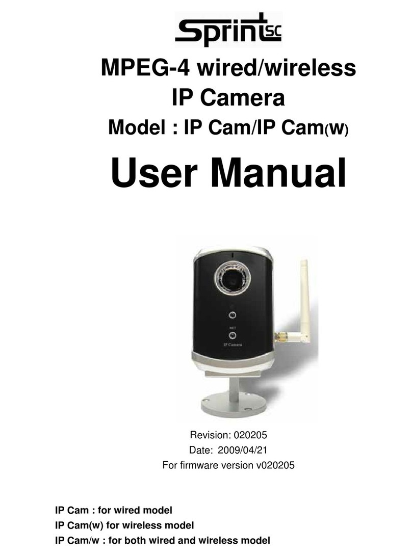 SprintSc IP Cam w user manual