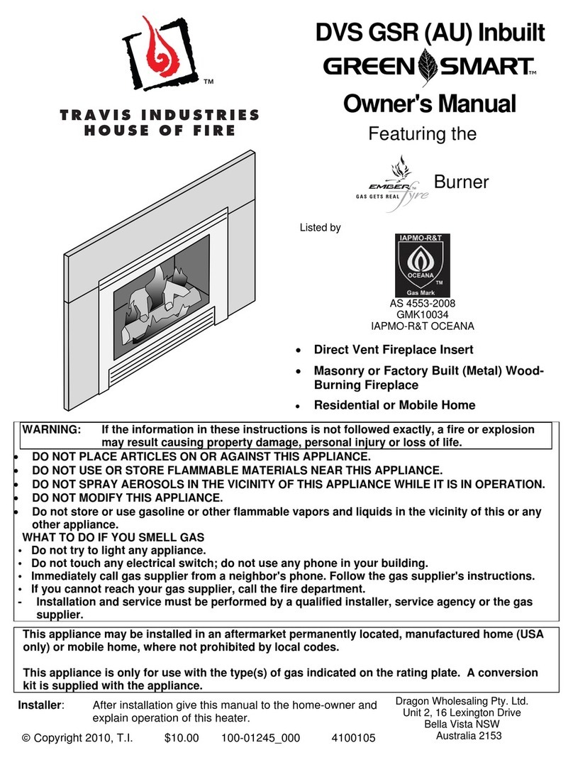 Travis Industries DVS GSR User manual