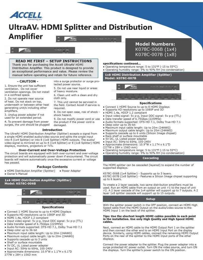 Accell K078C-006B user manual