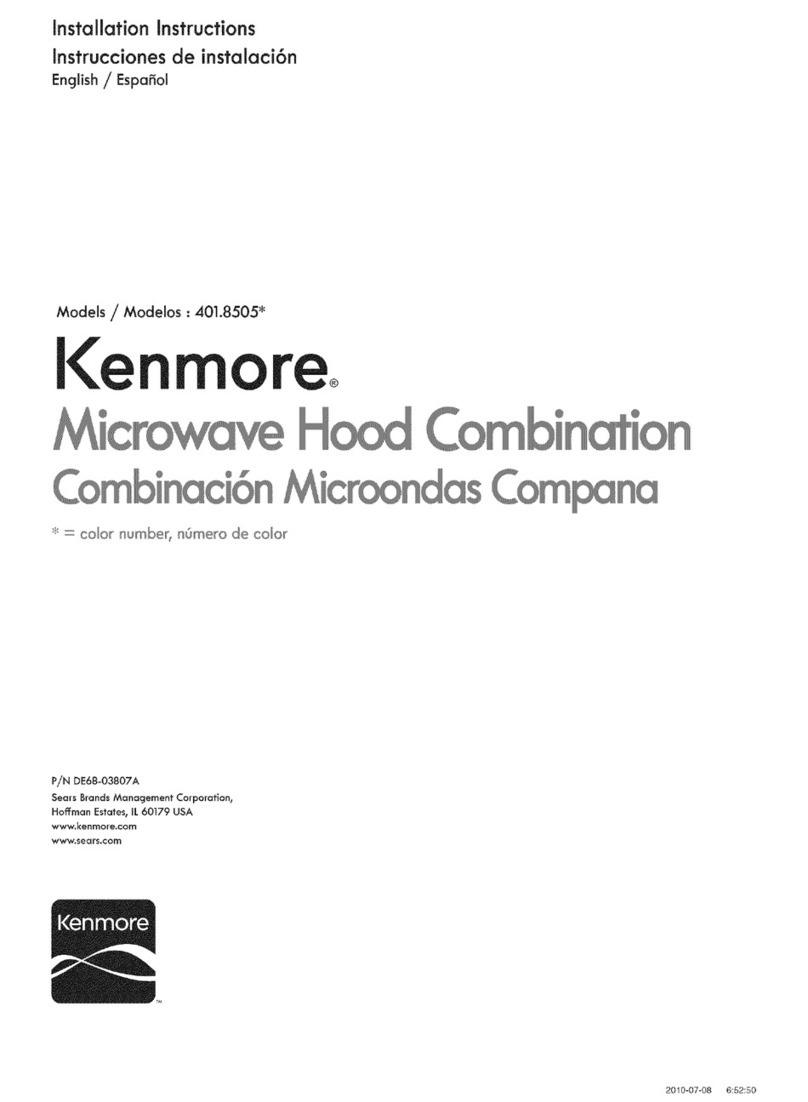 Kenmore 401.8505 User manual