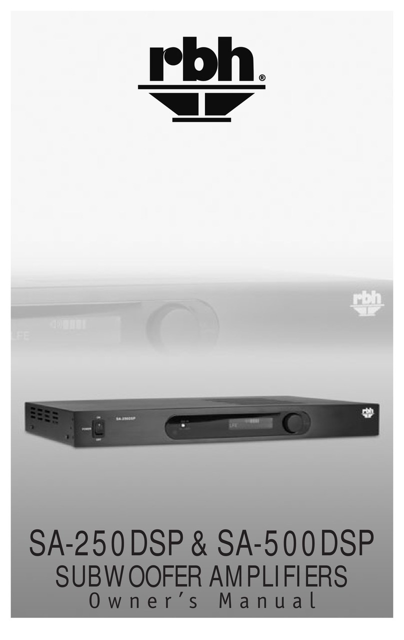 RBH Sound SA-250DSP owner's manual