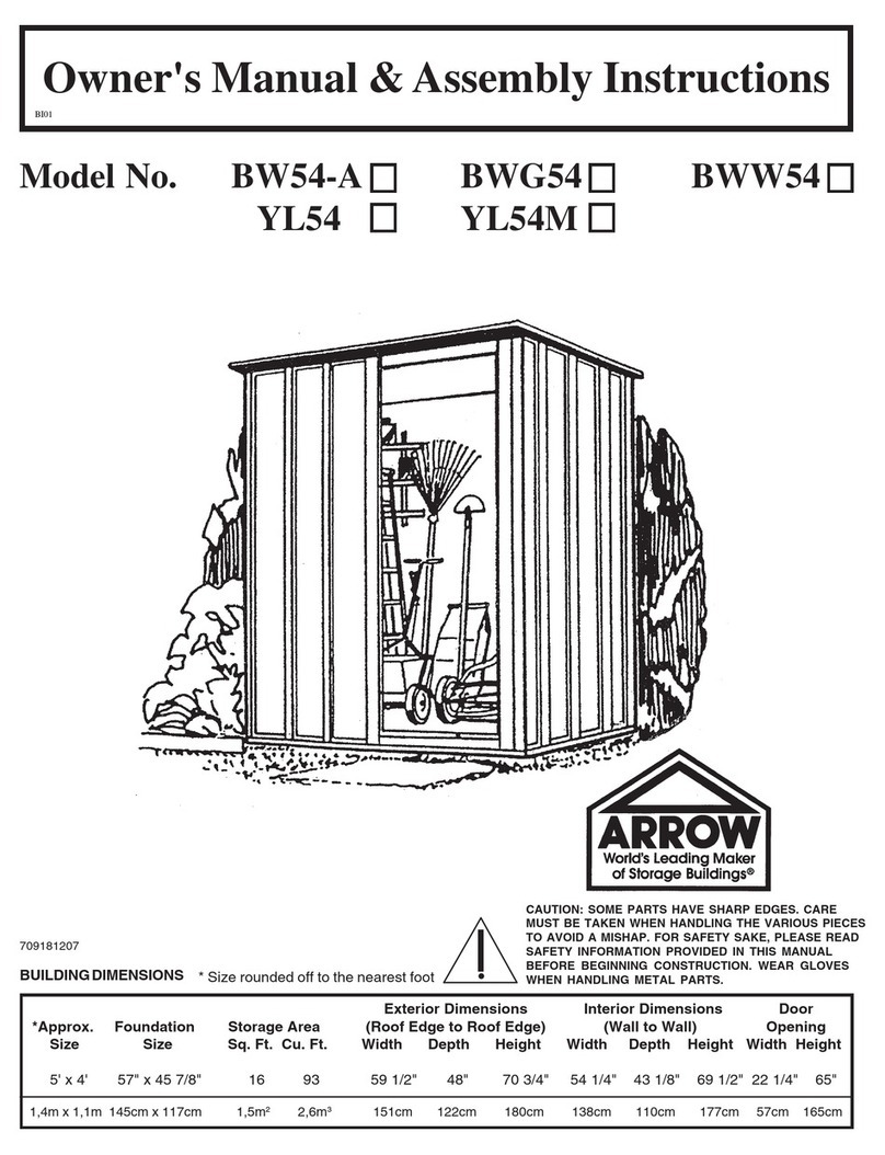 Arrow Group Industries BW54-A Use and care manual