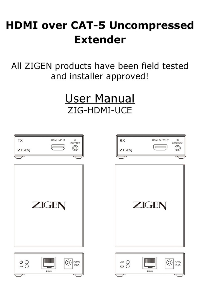Zigen ZIG-HDMI-UCE User manual Zigen ZIG-HDMI-UCE User manual