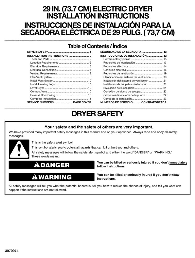 Kenmore 29 IN. (73.7CM) User manual