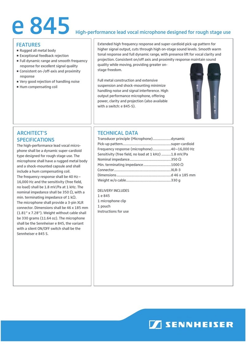 Sennheiser e845 S Technical data