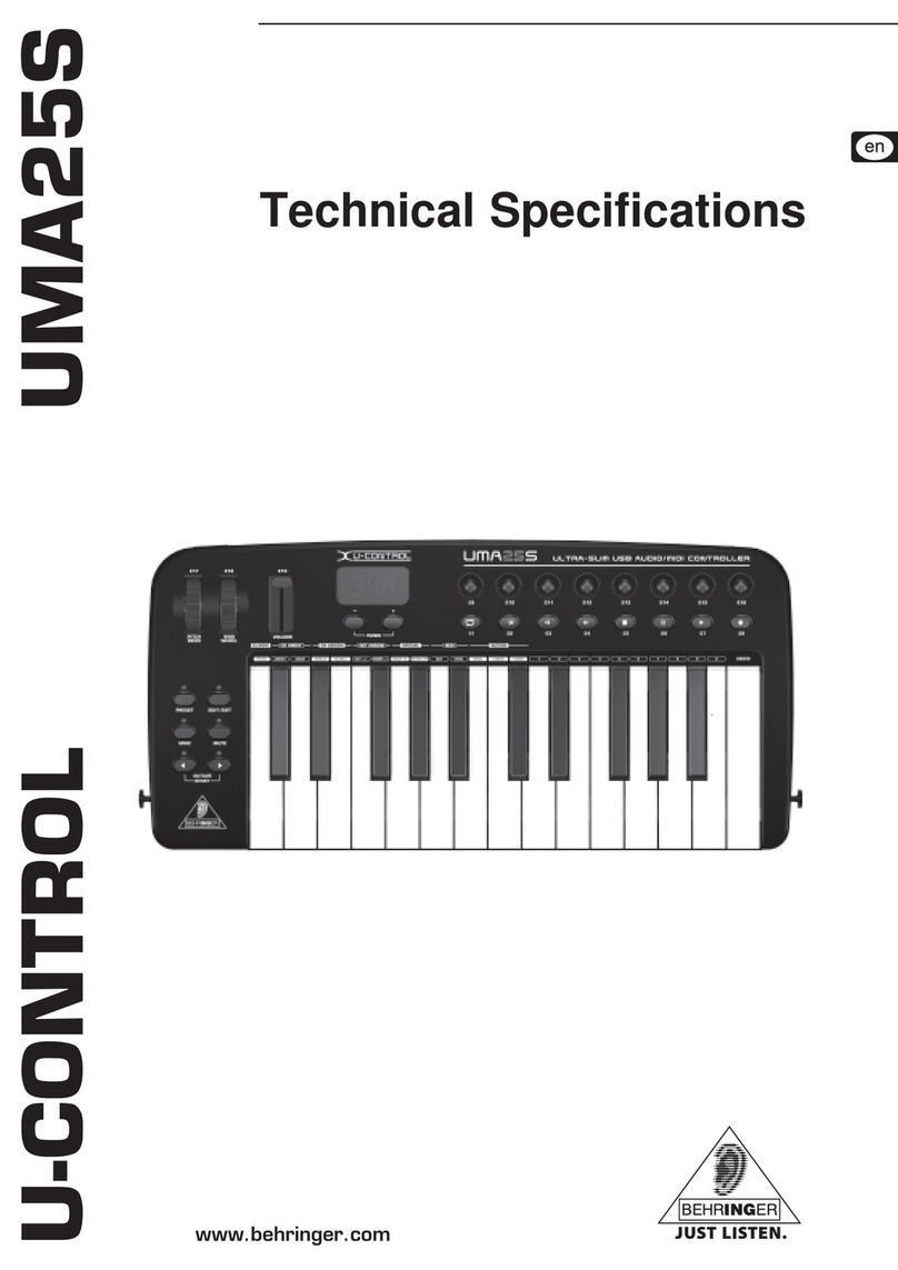 Behringer U-CONTROL UMA S UMA25S User manual