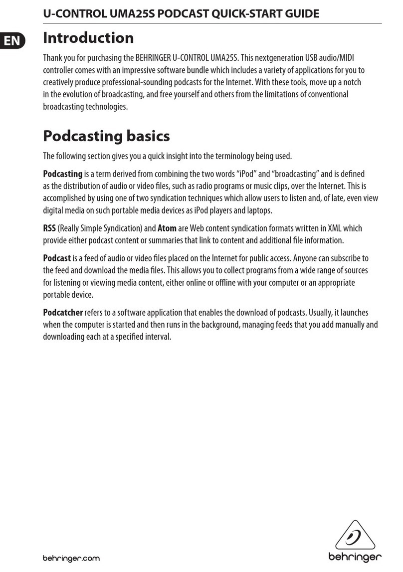 Behringer U-CONTROL UMA S UMA25S User manual