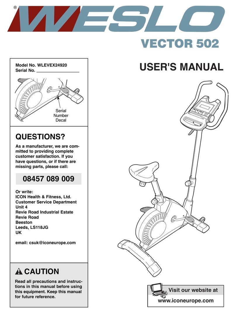 Weslo Vector 502 manual