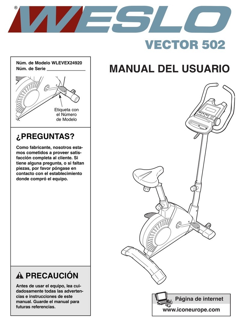 Weslo Vector 502 Manual Del Usuario