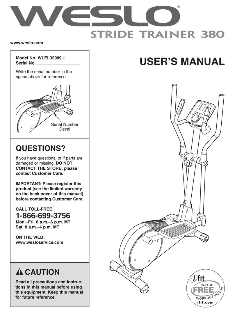 Weslo Momentum5.9 Elliptical manual