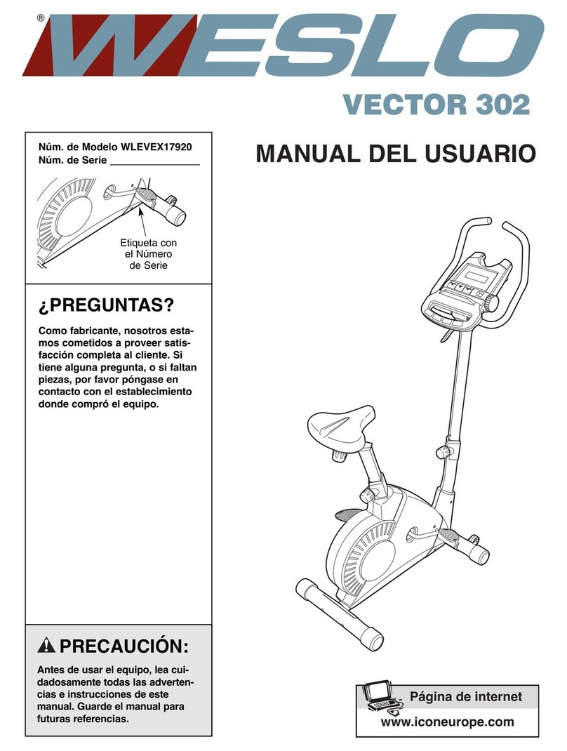 Weslo Vector 302 Manual Del Usuario