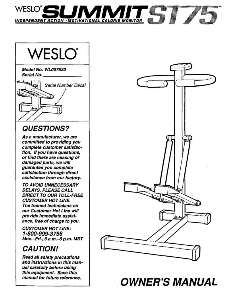 Weslo Summit St75 manual
