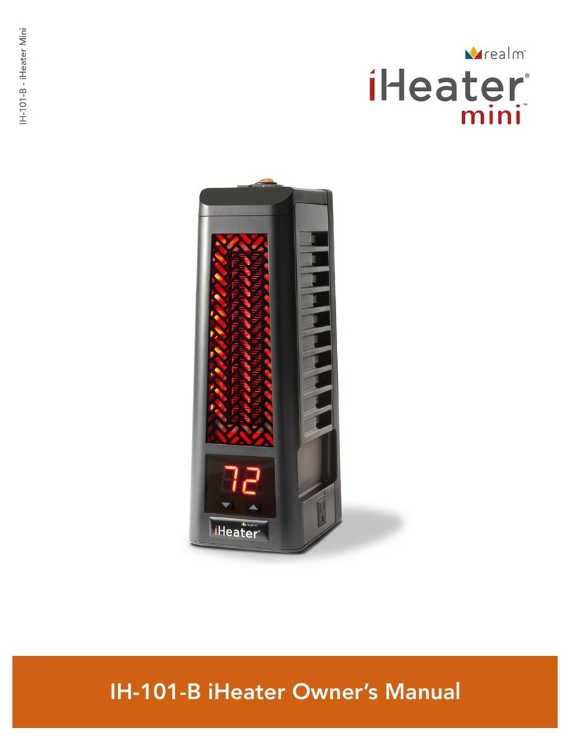 Realm iHeater Mini IH-101-B owner's manual