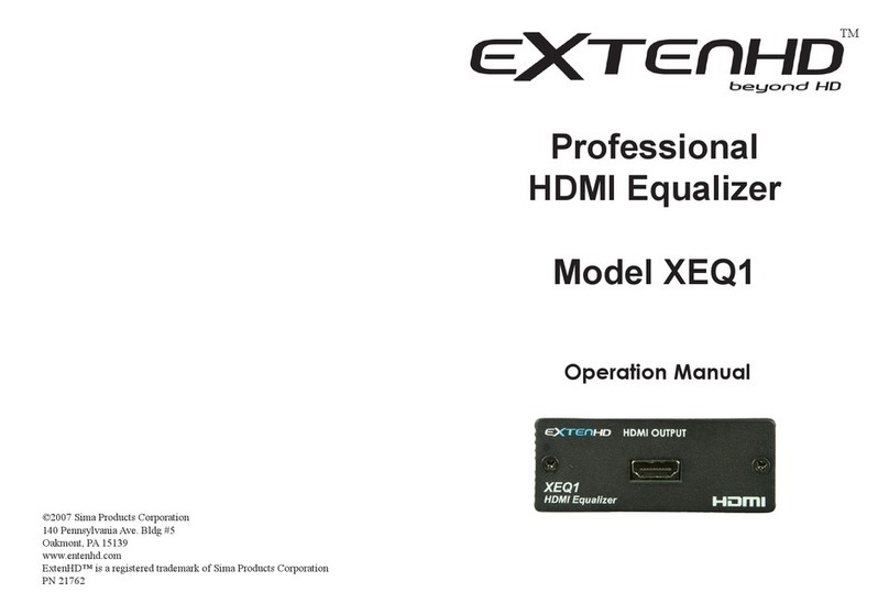 Sima eXtenHD XEQ1 Operation manual