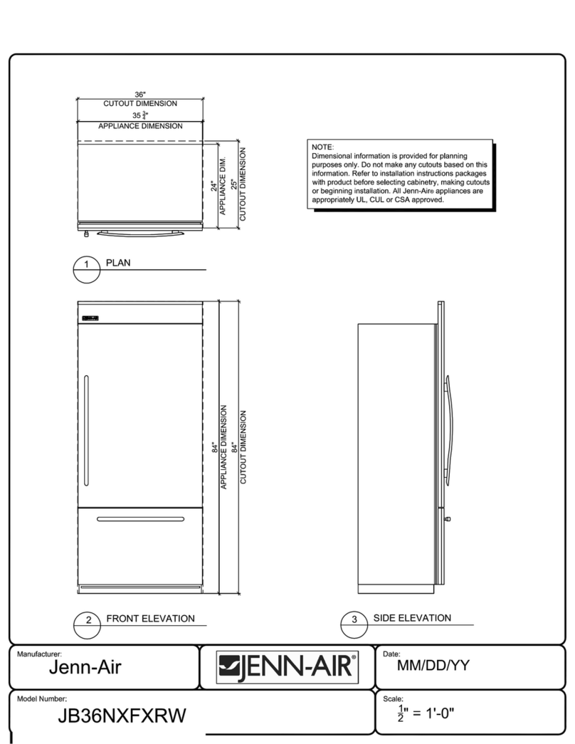 Jenn-Air JB36NXFXRW manual