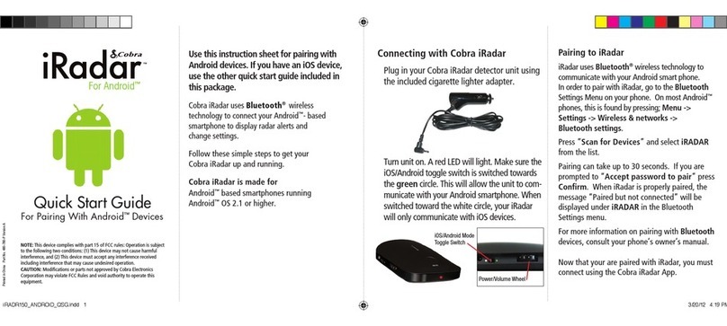 Cobra BDL 150 User manual