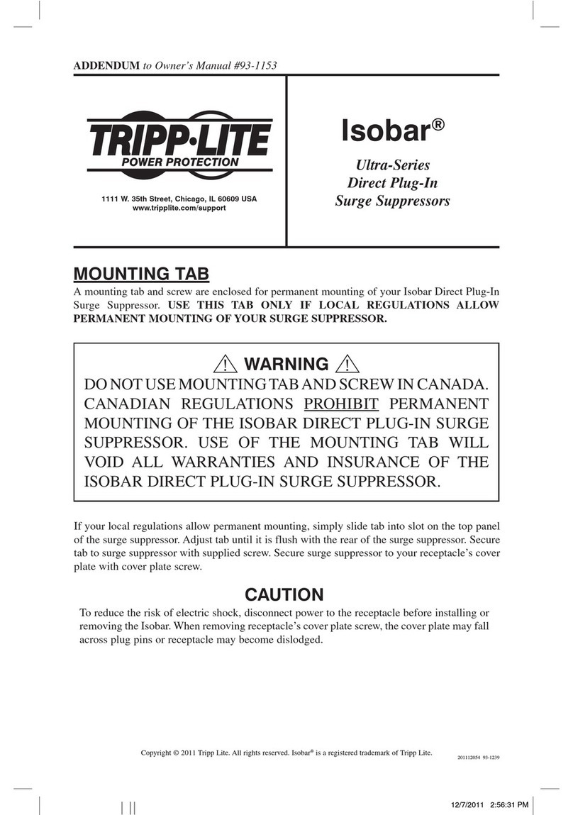 Tripp Lite ISOBLOK2-0 User manual