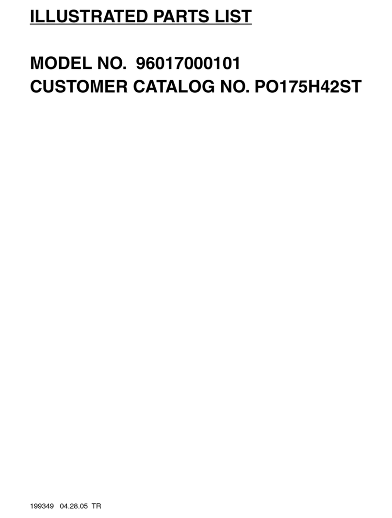 Poulan Pro PO175H42ST Illustrated parts list