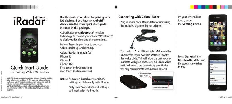 Cobra BDL 150 quick start guide