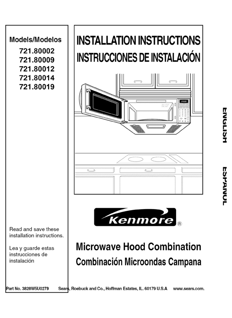 Kenmore 721.80002 User manual