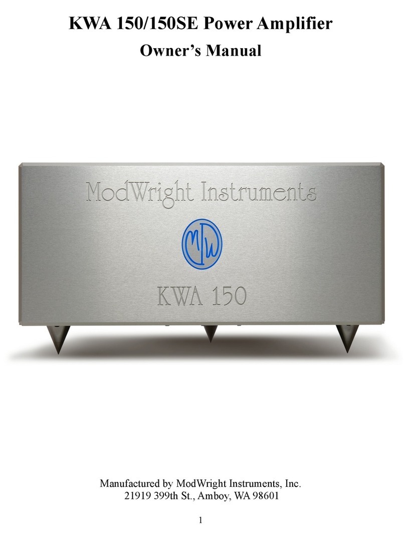 ModWright Instruments KWA 150SE owner's manual