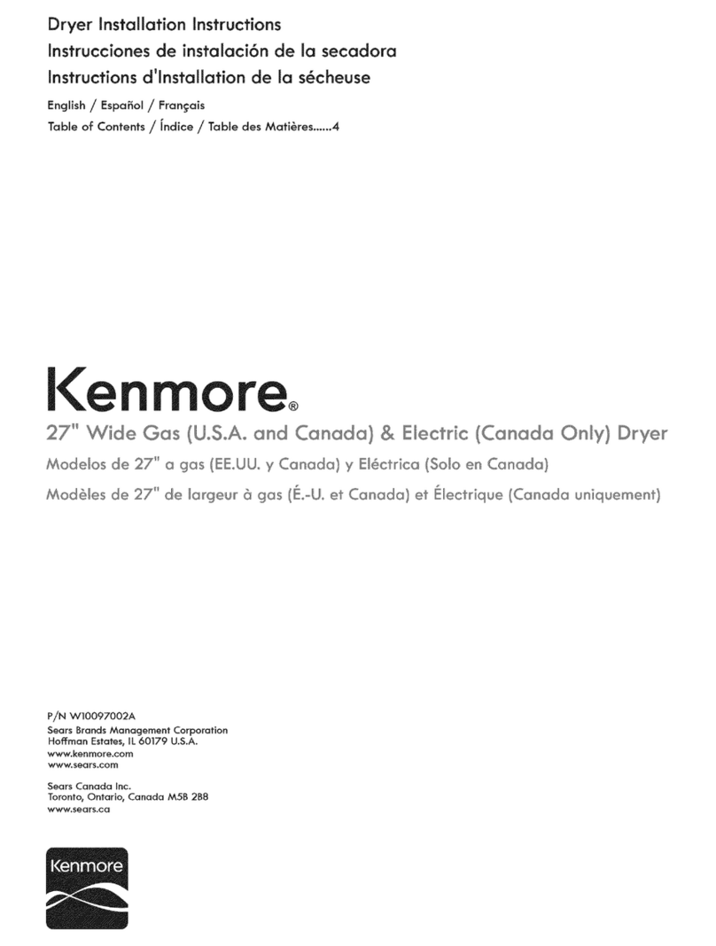 Kenmore 110C66012011 User manual