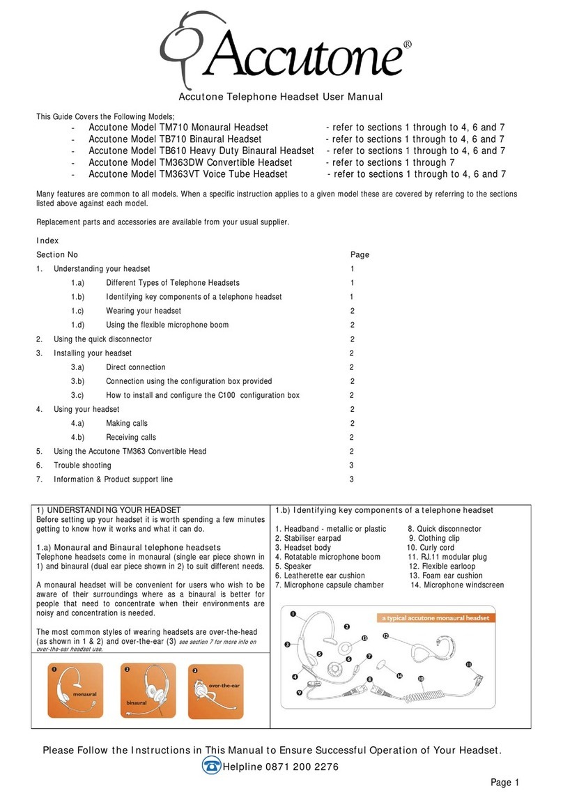 Accutone TM710 User manual